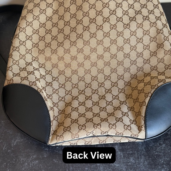 GUCCI: Studded Original GG Canvas Hobo Bag (No Damage: Only Used Once) - Picture 6 of 8
